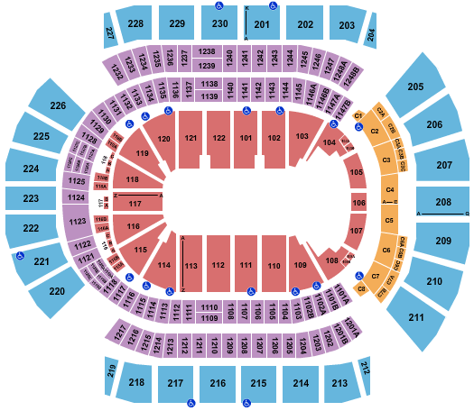 Desert Diamond Arena PBR Seating Chart